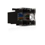 Cat6A UTP Keystone Jack Shuttered BLACK - Image 4