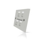 Square Face Plate for Holding Quad Keystone Jack UTP and STP - Image 2