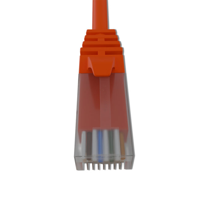 Cat 6 UTP Patch Cord LSZH Jacket 0.3 Meter Orange - Image 2