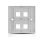 Square Face Plate (86x86) UTP/STP - Quad Port (NS) - Image 4