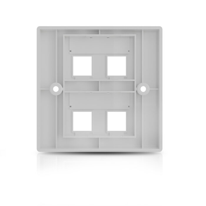 Square Face Plate (86x86) UTP/STP - Quad Port (NS) - Image 4