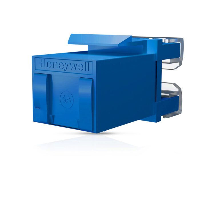 Cat6A UTP Keystone Jack Shuttered BLUE - Image 2