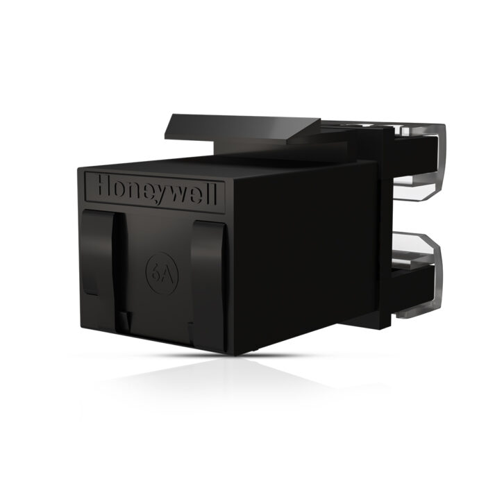 Cat6A UTP Keystone Jack Shuttered BLACK - Image 2