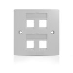 Square Face Plate (86x86) UTP/STP - Quad Port (NS)