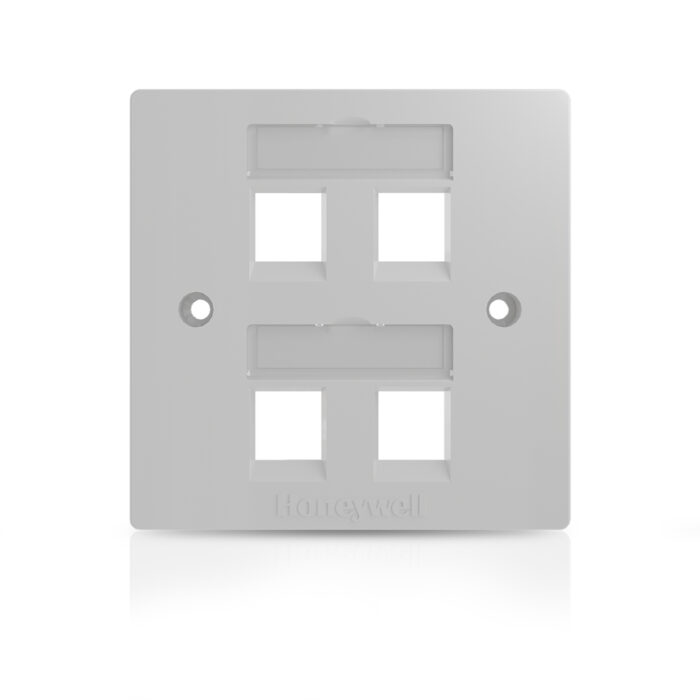 Square Face Plate (86x86) UTP/STP - Quad Port (NS) - Image 1