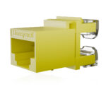 Cat6 UTP Keystone Jack Shuttered YELLOW - Image 3