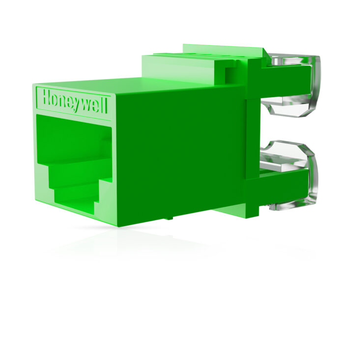 Cat6 UTP Keystone Jack Shuttered GREEN - Image 3