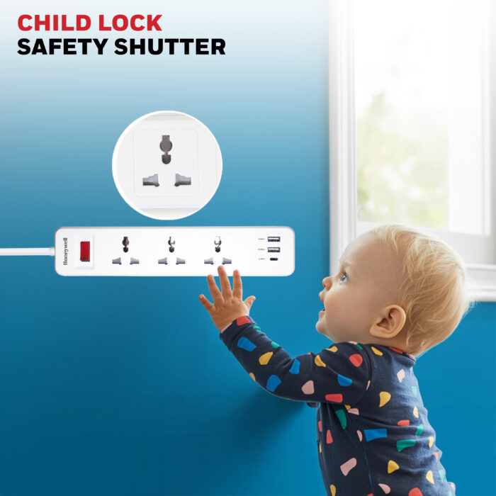 3 OUTLET EXTENSION BOARD WITH 1 TYPE C & 2 USB - Image 2