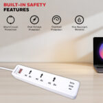 3 OUTLET EXTENSION BOARD WITH 1 TYPE C & 2 USB - Image 5