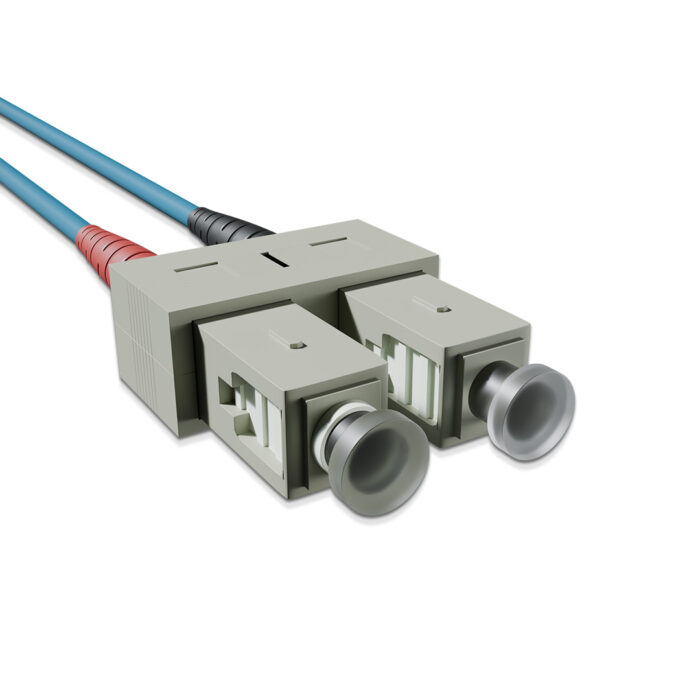 MM OM3 LC-SC Duplex Patch Cord 2 Mtrs - Image 1