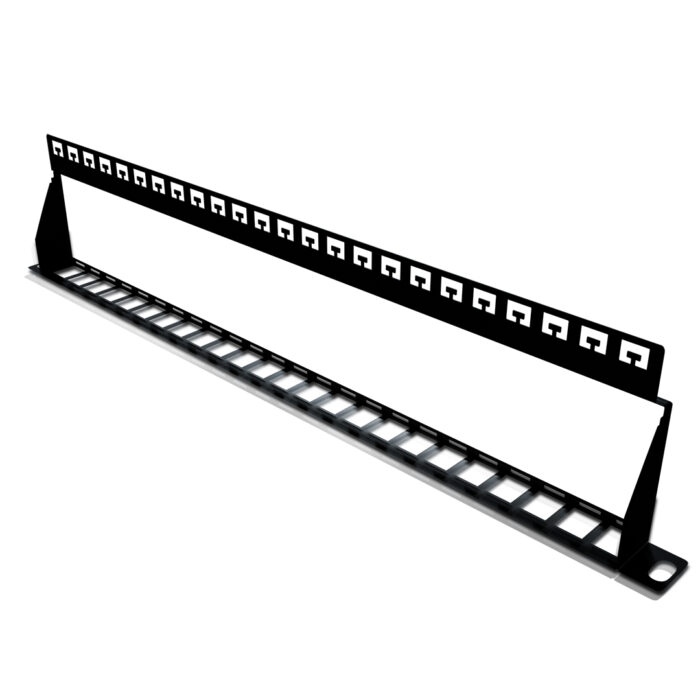 Slim Patch Panel, 0.5U, UTP Keystone, Unloaded, 24 Port - Image 4