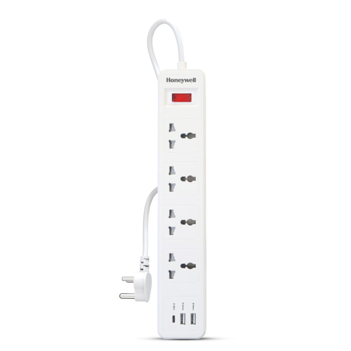 4 OUTLET EXTENSION BOARD WITH 1 TYPE C & 2 USB - Image 1