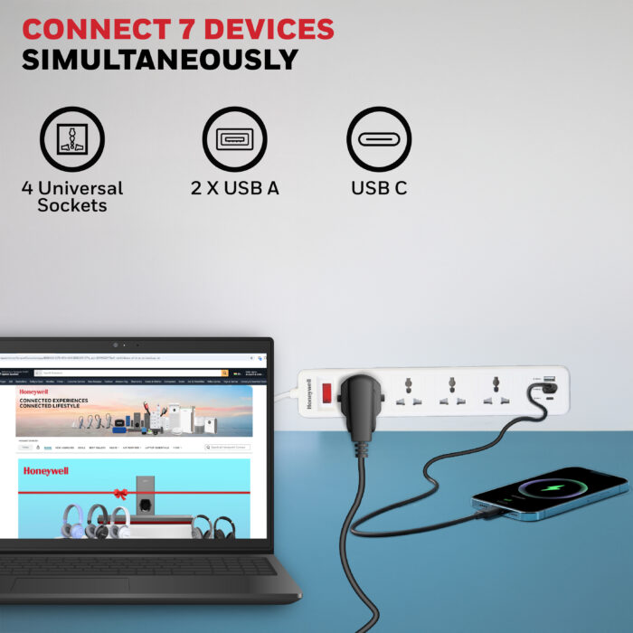 4 OUTLET EXTENSION BOARD WITH 1 TYPE C & 2 USB - Image 8