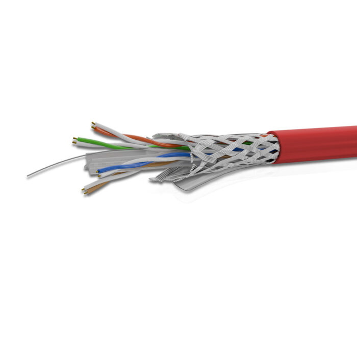 Cat 6 SFTP 4P Solid Cable True 23 AWG LSZH CM Red 305 Mtrs - Image 1