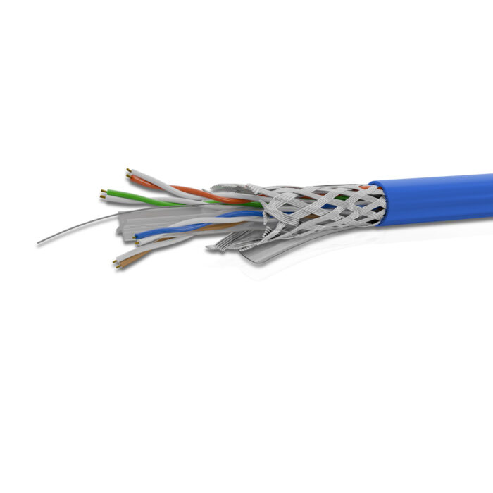 Cat 6 SFTP 4P Solid Cable True 23 AWG LSZH CM Blue 305 Mtrs - Image 1