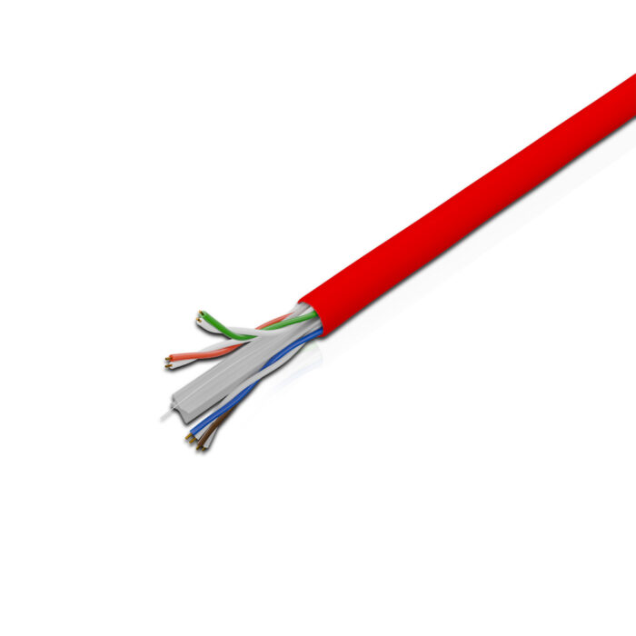 Cat 6 UTP 4P Solid Cable 23AWG FRPVC CM Red 305 Mtrs - Image 3