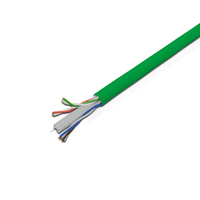 Cat 6 UTP 4P Solid Cable 23AWG LSZH CM Green 305 Mtrs - Image 3