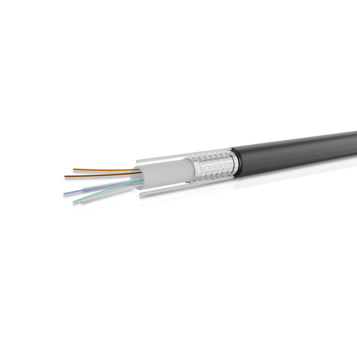 MM OM3 Fiber Cable 6F Unitube Armored LSZH Sheath - Image 1