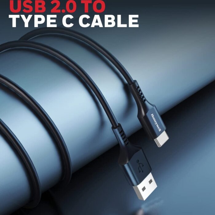 USB 2.0 to Type C cable 1.8Mtr - Black - Image 2
