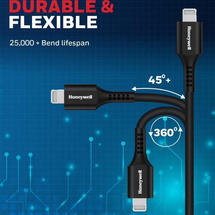 Type C to Lightning cable 1.8Mtr - Black - Image 6