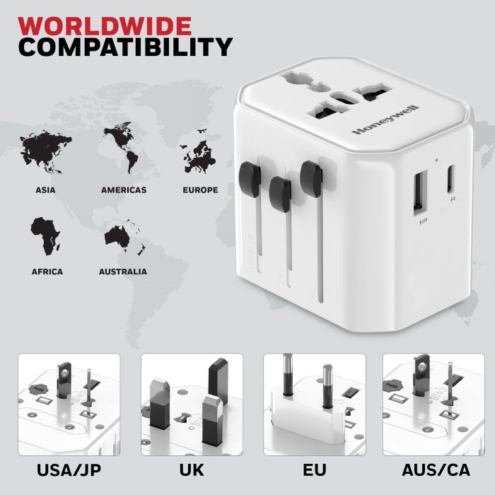 Universal World Travel Adapter - 38W(White) - Image 3