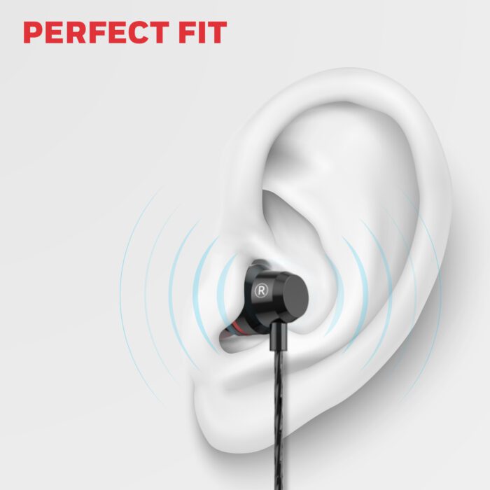 Suono P60 Wired Earphone- Black - Image 2