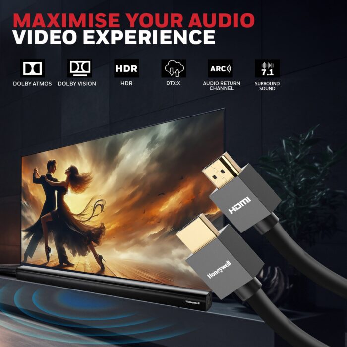 HDMI 5 Mtr with Ethernet - 2.0 Compliant Slim - Image 3