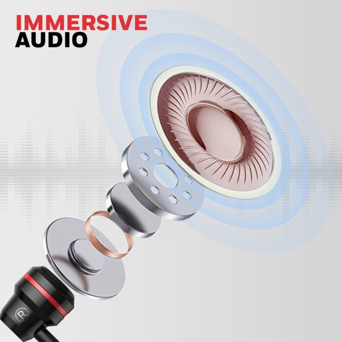 Suono P60 Wired Earphone- Black - Image 4