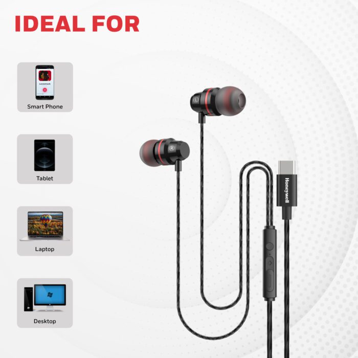 Suono P60 Wired Earphone- Black - Image 5