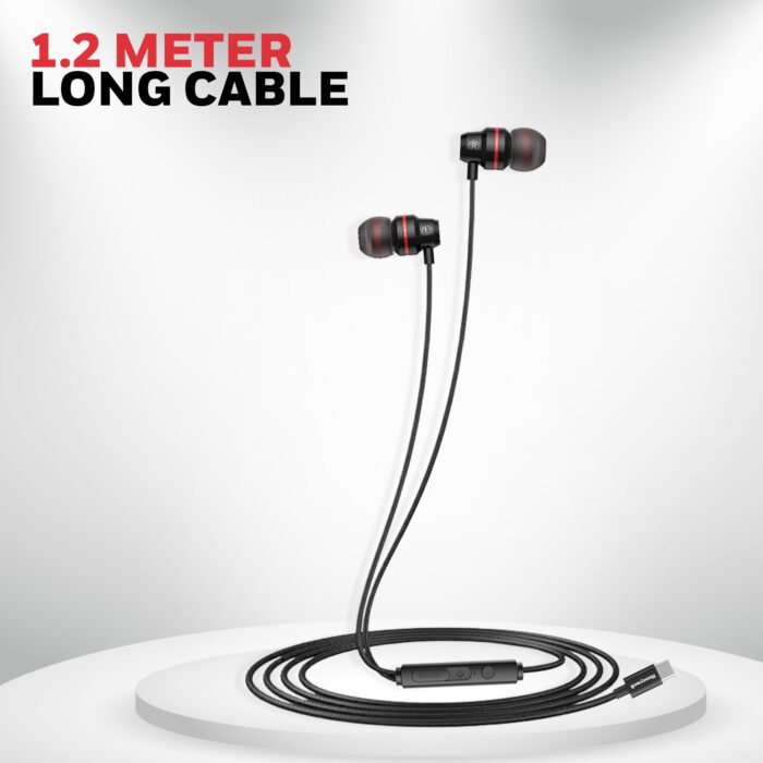 Suono P60 Wired Earphone- Black - Image 6