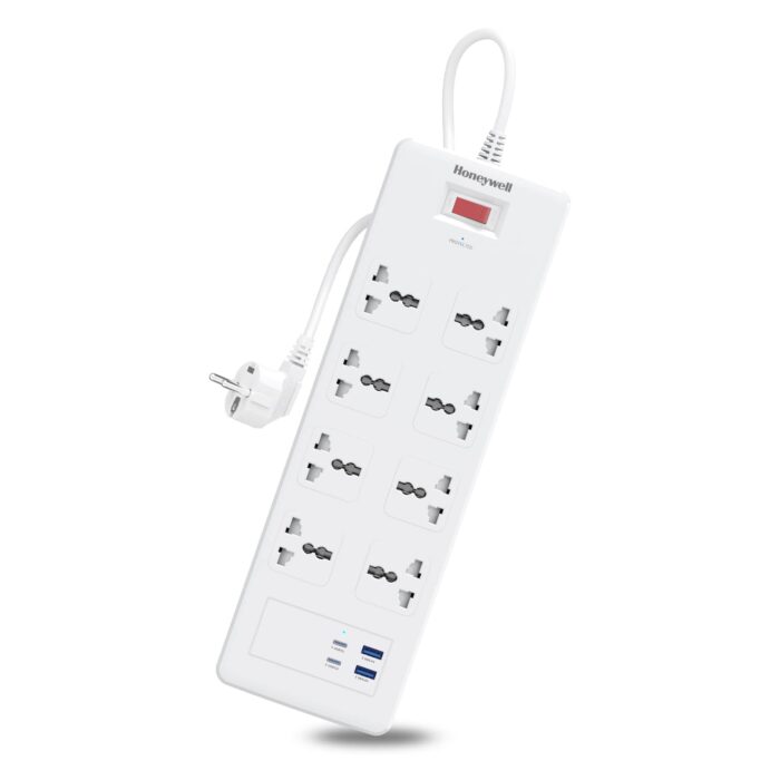 Honeywell 8 Outlet Surge Protector with 2 Type C with PD & 2 USB - Image 1